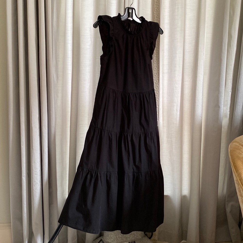 J Crew Cotton tiered midi dress